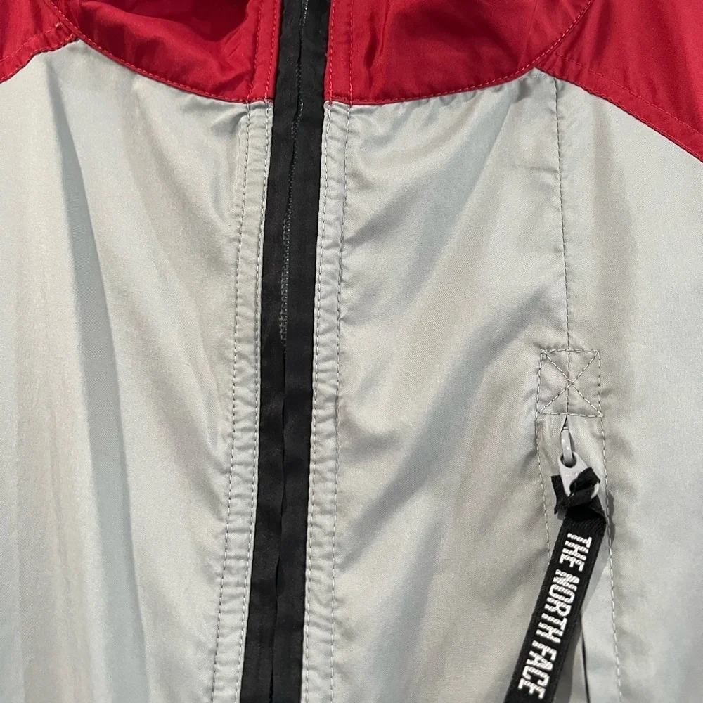 The North Face Men's Windbreaker Jacket Burgandy Gray XXL